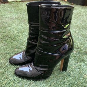 Gianvito Rossi Patent Leather Ankle Boots